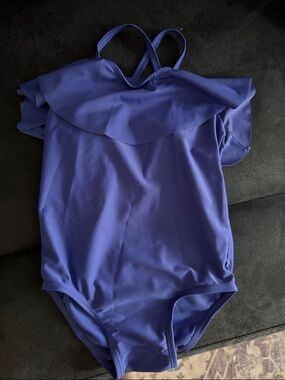 Old Navy Violet One-Piece Swimsuit with Ruffle